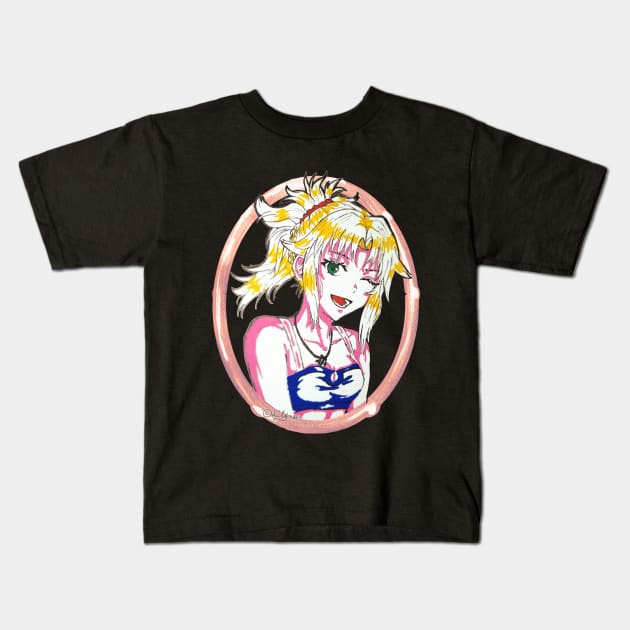 Posca Style Mordred (FGO) Kids T-Shirt by Lilynee-